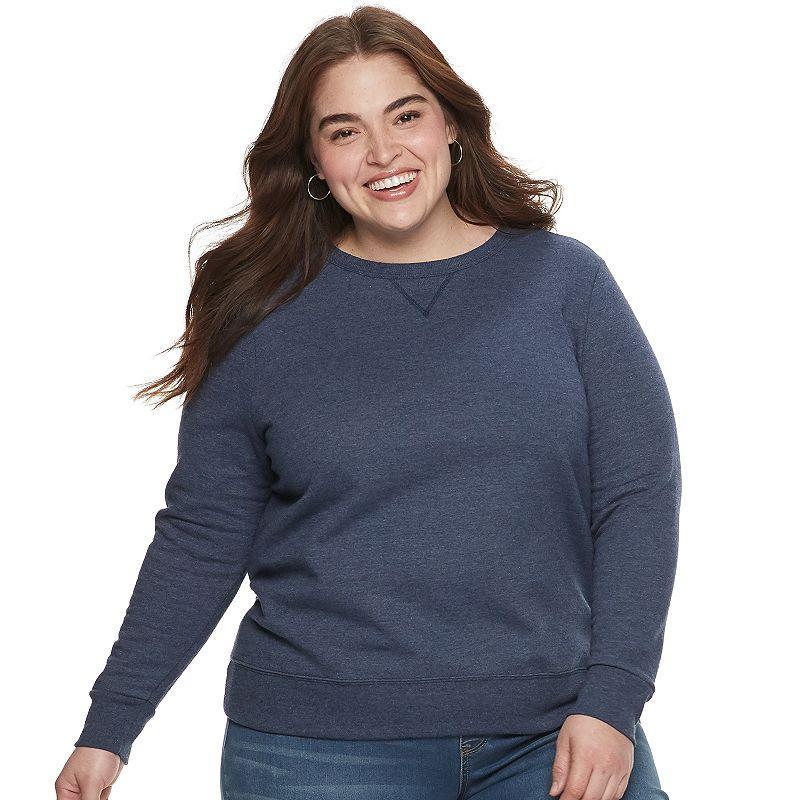 Plus Size Just My Size Fleece Crew Sweatshirt, Womens Product Image