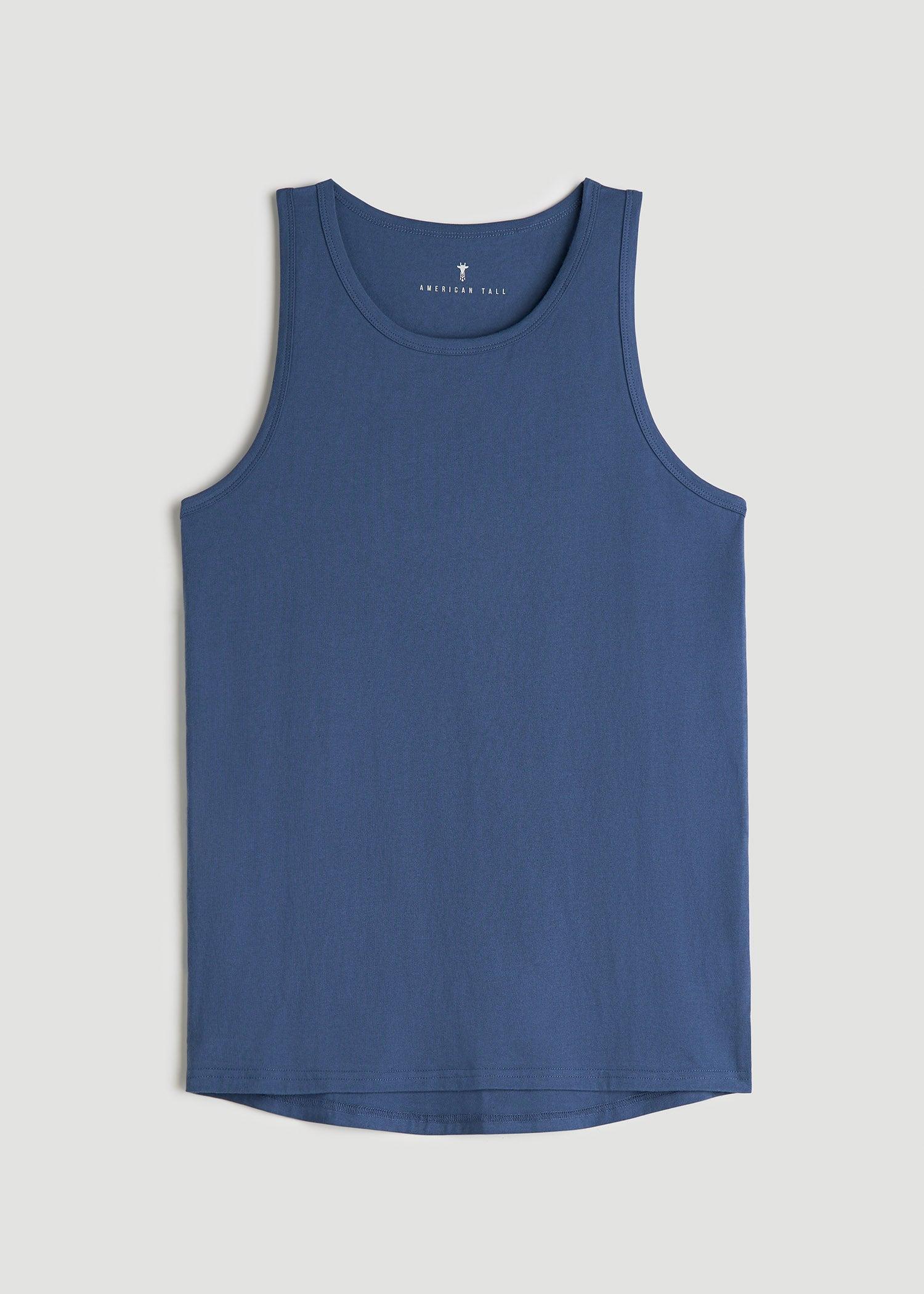 The Essentials: Men's Tall SLIM-FIT Beach Tank Top in Persimmon Male Product Image