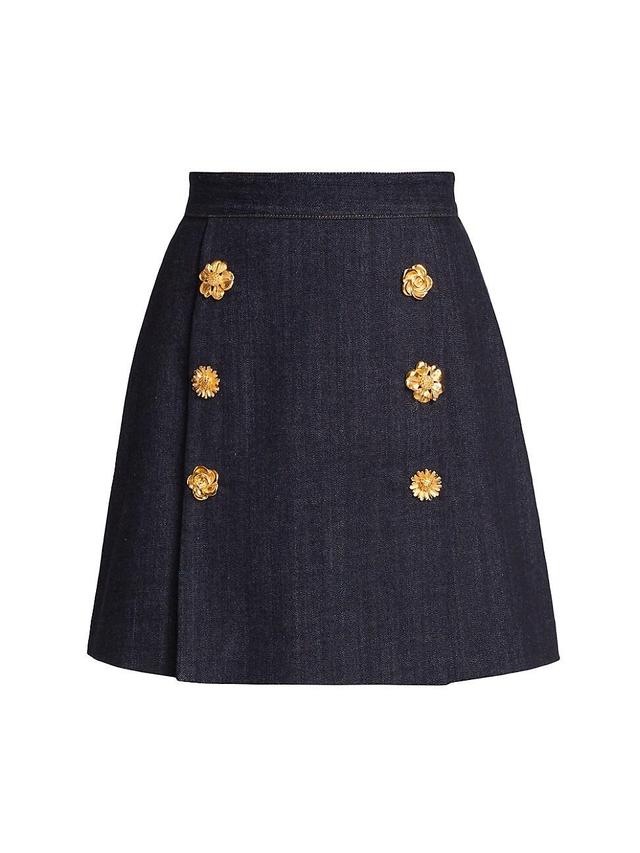 Womens Stretch Denim Mini Skirt Product Image