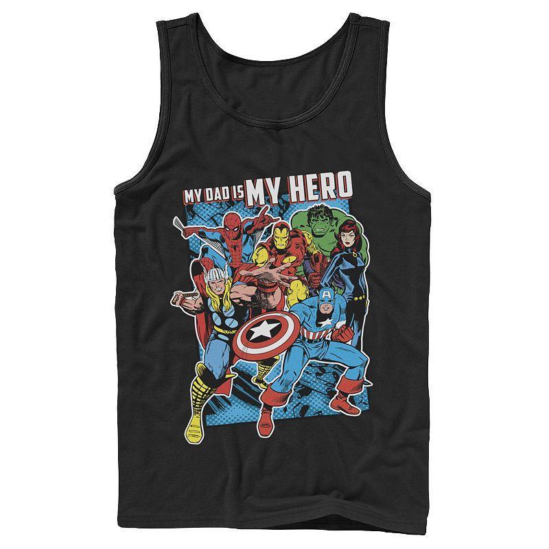 Mens Marvel Heroes My Dad My Hero Fathers Day Tank Top Product Image