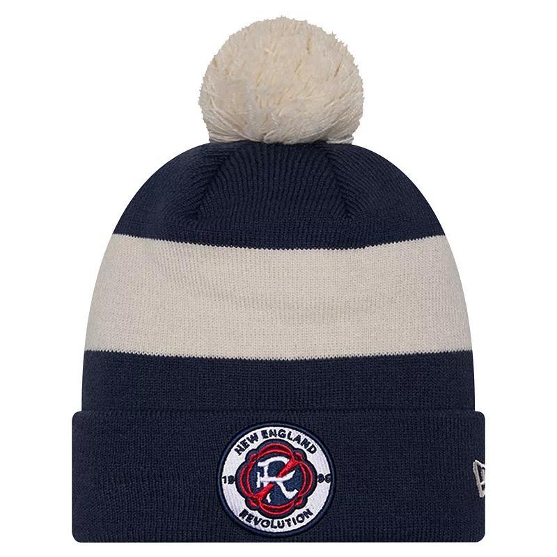 Mens New Era New York City FC 2024 Kick Off Collection Cuffed Knit Hat with Pom, Blue Product Image