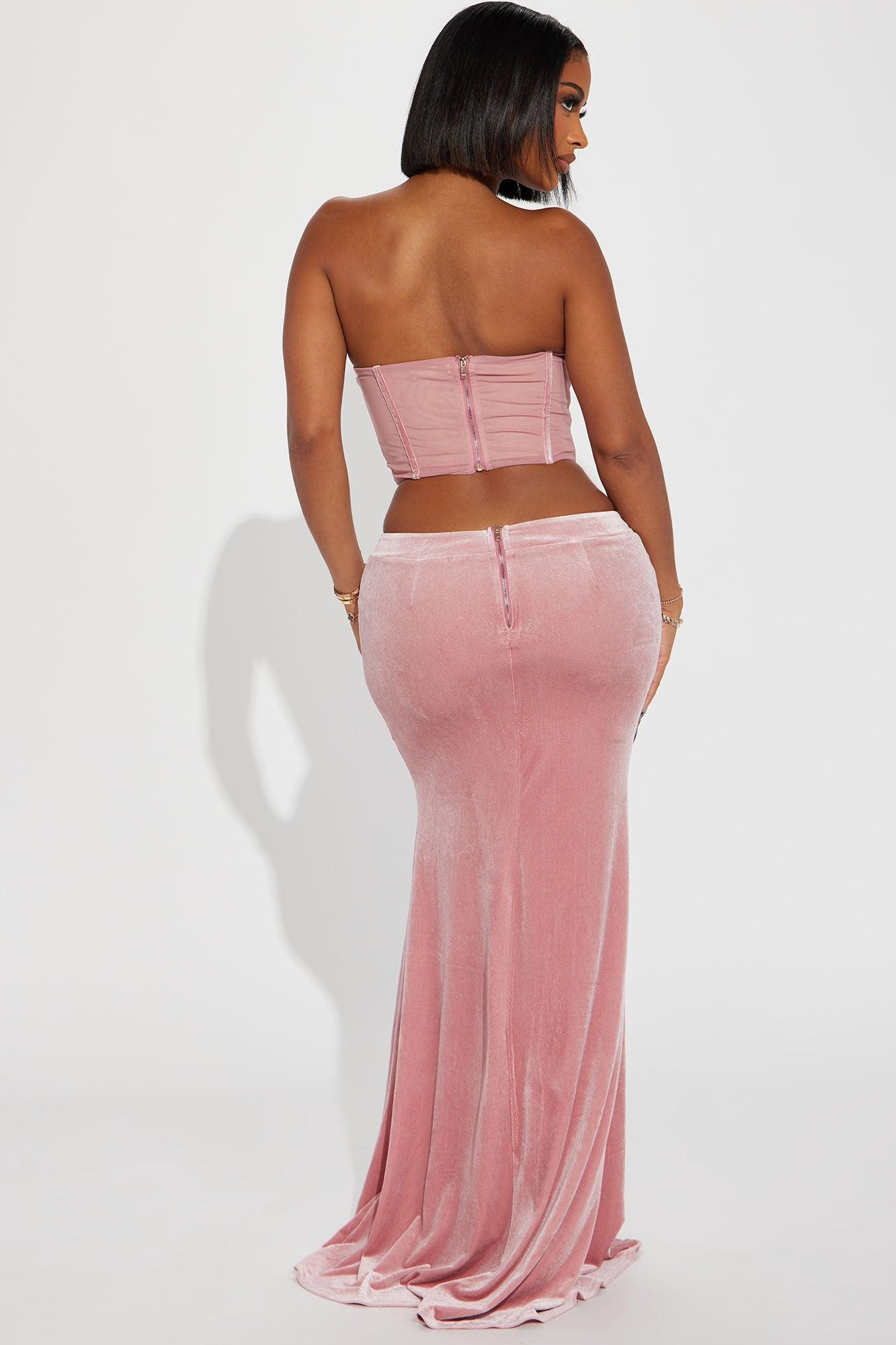 Charlotte Velvet Maxi Dress - Mauve Product Image