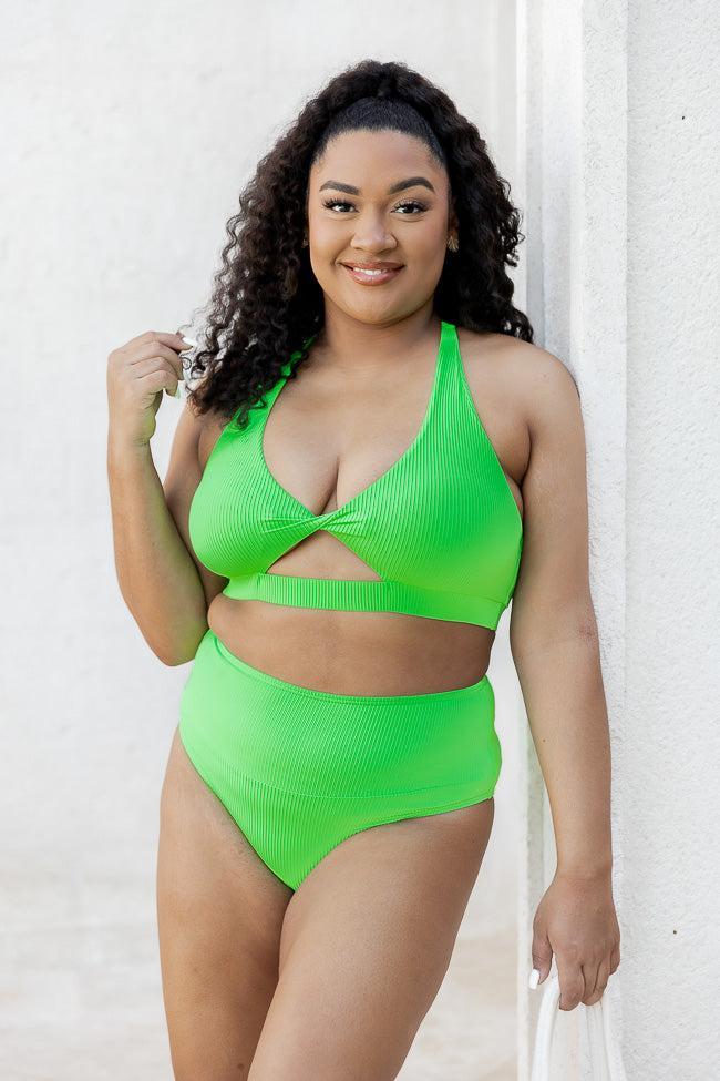 Green with Envy Lime Green Bikini Bottoms FINAL SALE Product Image