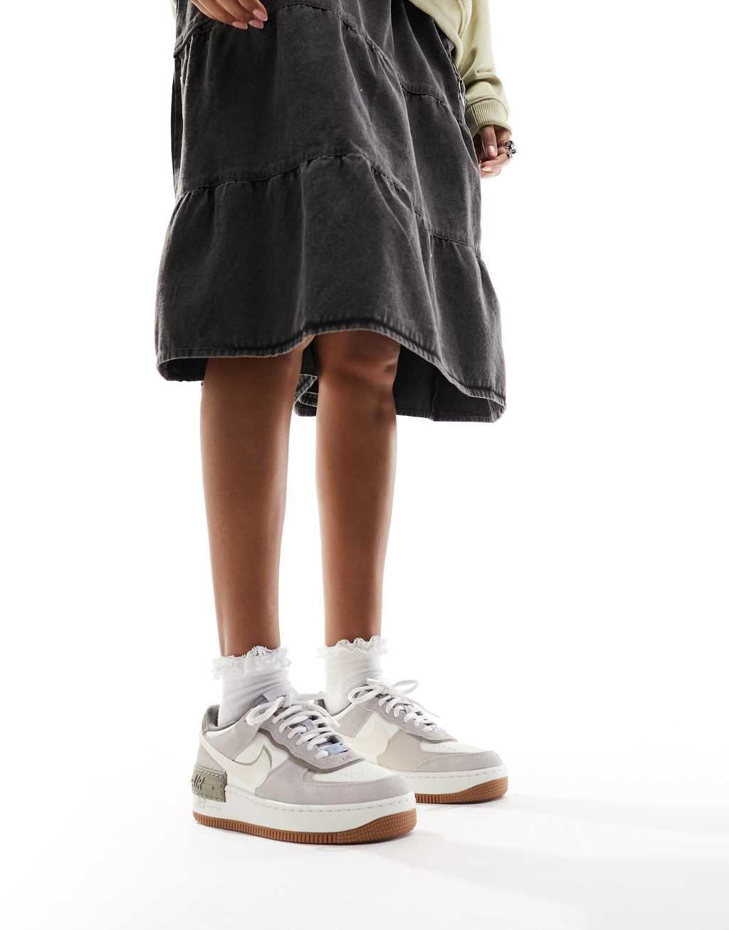 Nike Air Force 1 Shadow sneakers in gray Product Image