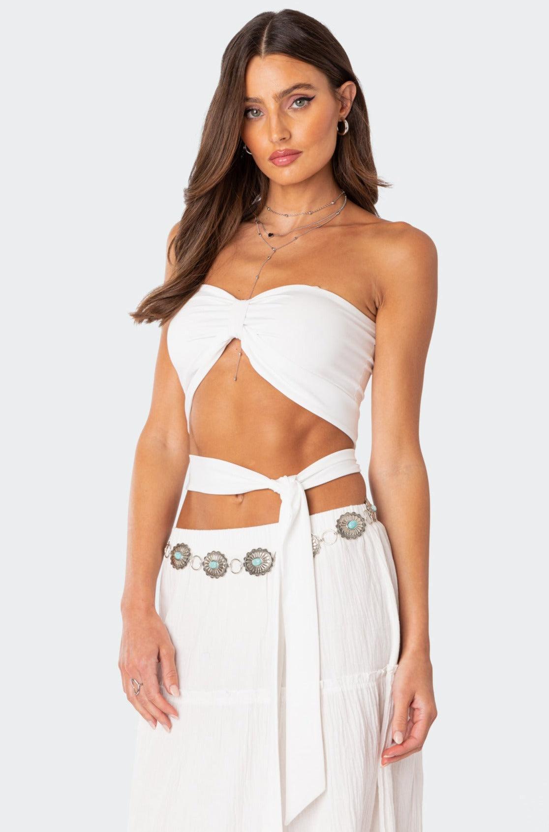 Wyatt Wrap Tie Bandeau Top Product Image