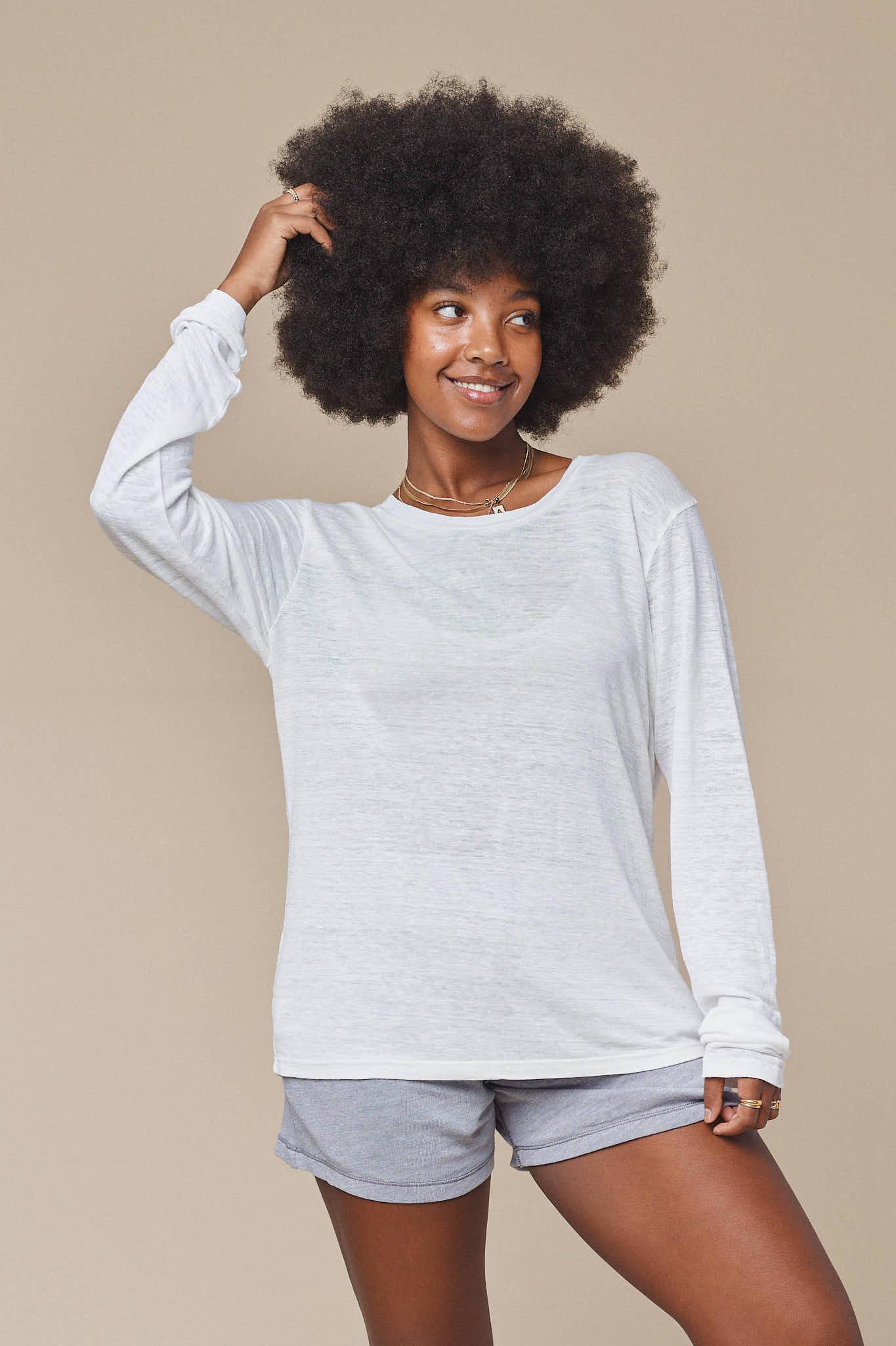 Bishop 100% Hemp Long Sleeve Tee Female Product Image