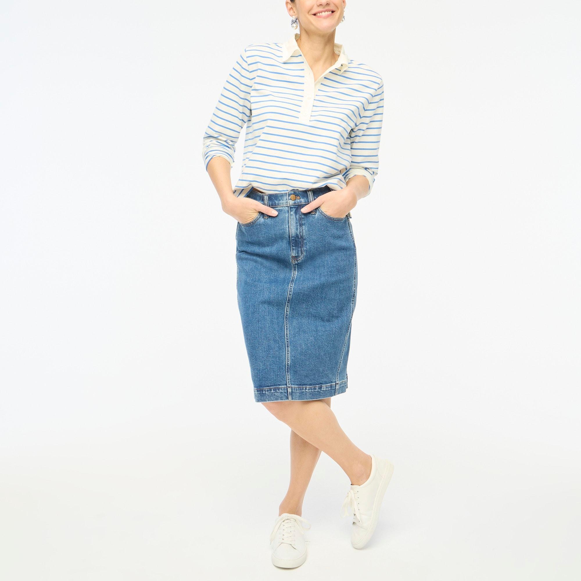 Denim midi skirt product image