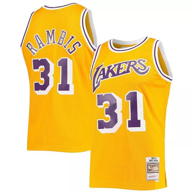 Mens Kurt Rambis Gold Los Angeles Lakers 1984-85 Team Hardwood Classics Swingman Jersey - Gold Product Image