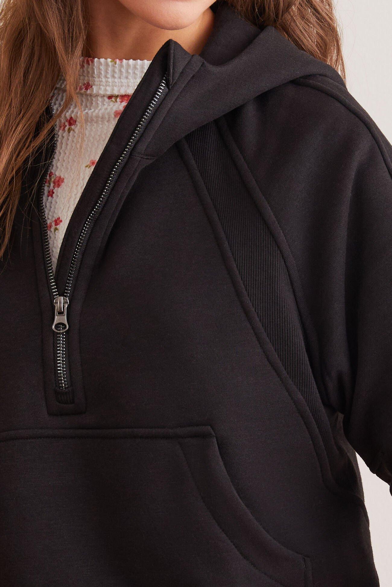 Unwind Quarter-Zip Fleece Hoodie Product Image