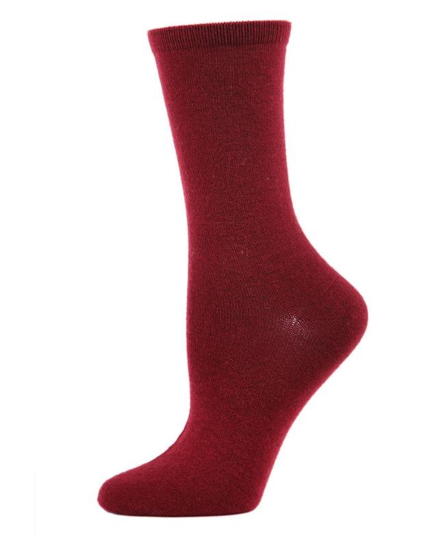 Flat knit Cashmere Womens Crew Socks Product Image