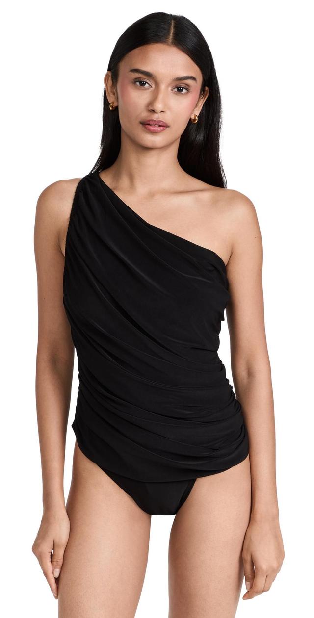 Norma Kamali Diana One-Shoulder One-Piece Swimsuit Product Image