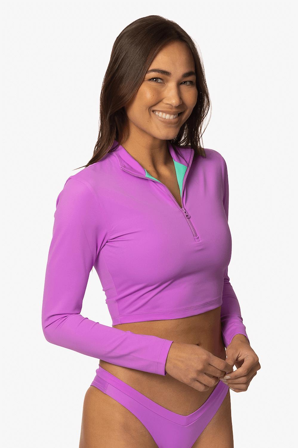 Tofino Long Sleeved Crop 1/4 Zip-up Rashie - Dreamer Female Product Image