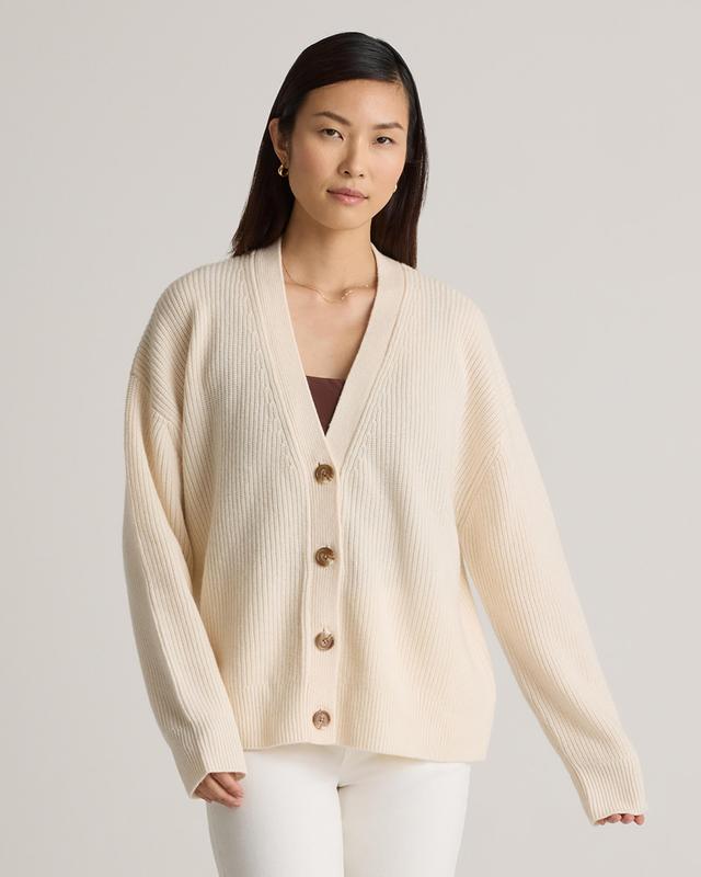 Mongolian Cashmere Fisherman Cropped Cardigan Sweater Product Image