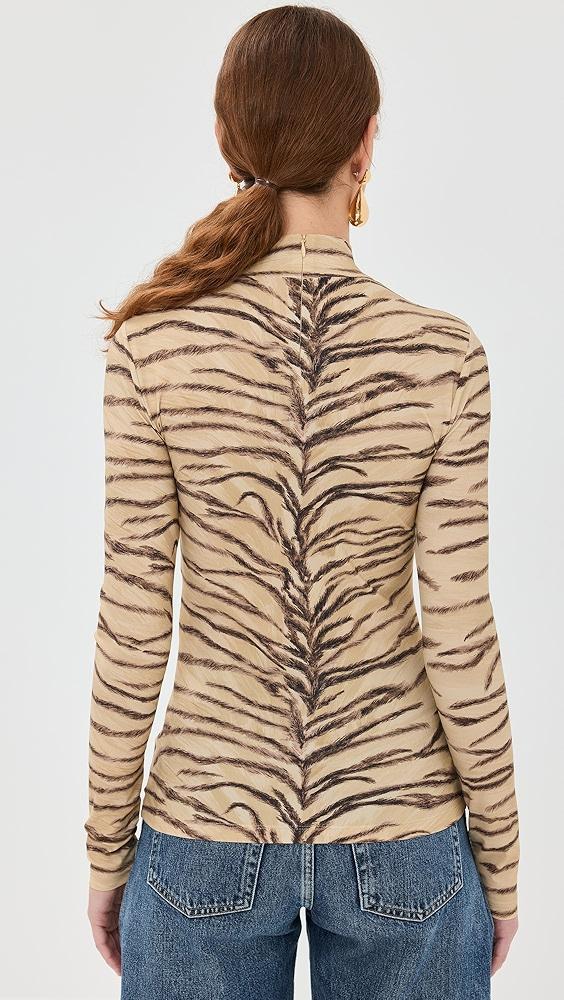 Stella McCartney Tiger Fluid Jersey Turtleneck | Shopbop Product Image