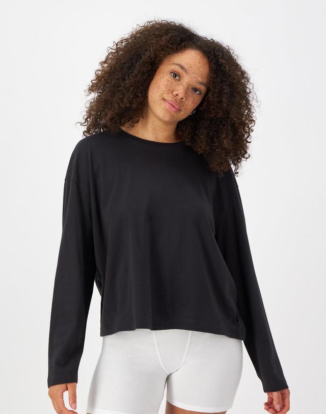 Hanes Originals Comfywear Womens Boxy Long Sleeve T-Shirt Product Image