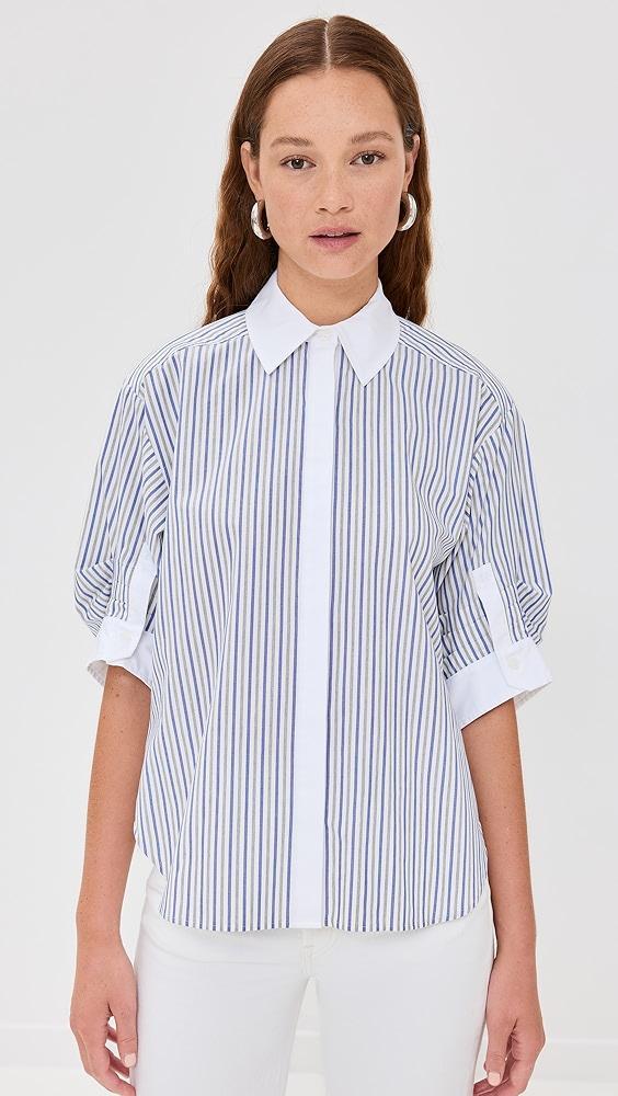 SIMKHAI Gemma Three Quarter Sleeve Shirt | Shopbop Product Image