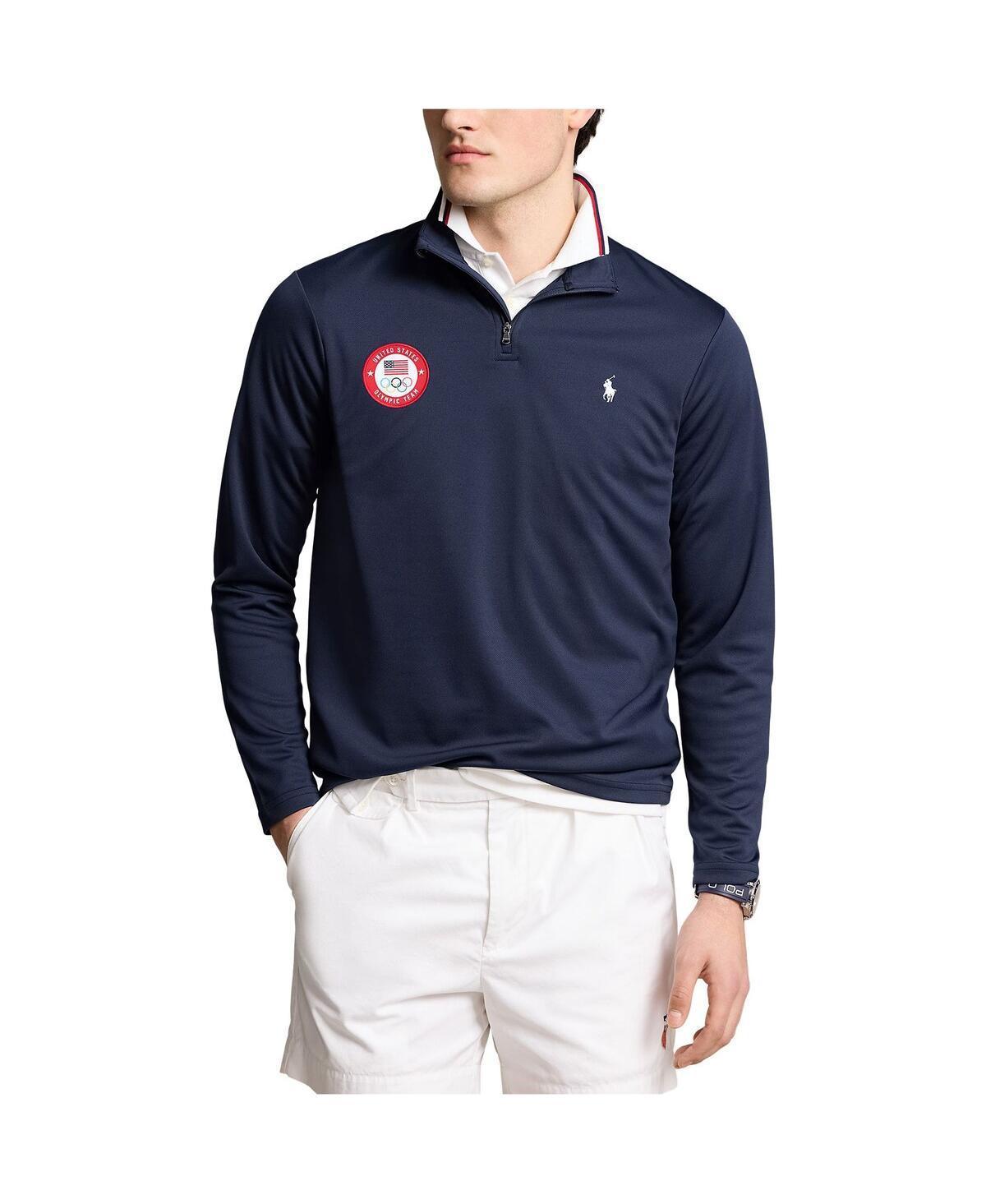 Polo Ralph Lauren Mens Navy Team Usa 2024 Summer Olympics Villagewear Quarter-Zip Pullover Top Product Image