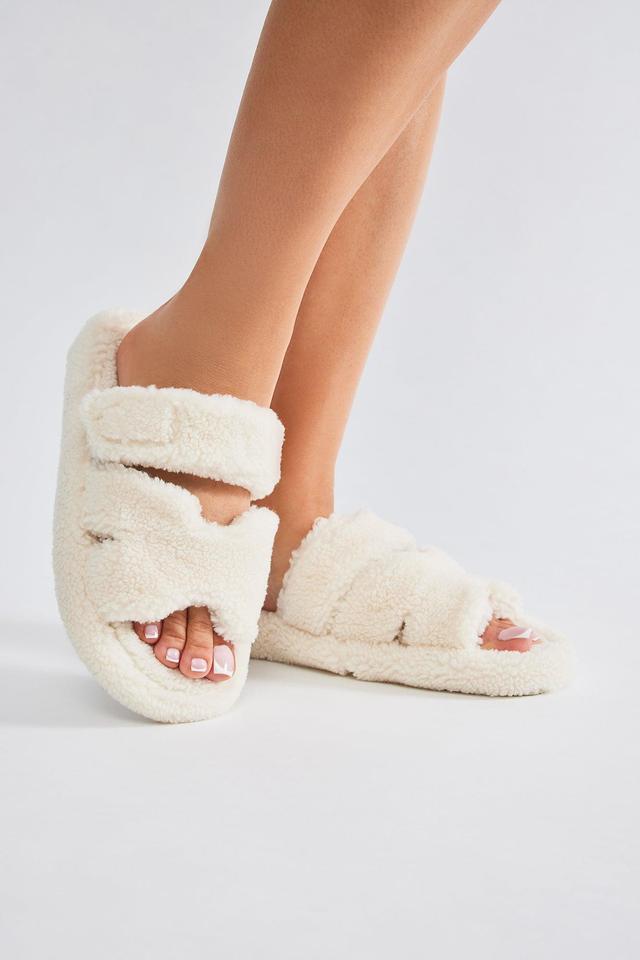 Isabelle Sherpa Slippers - Beige Product Image