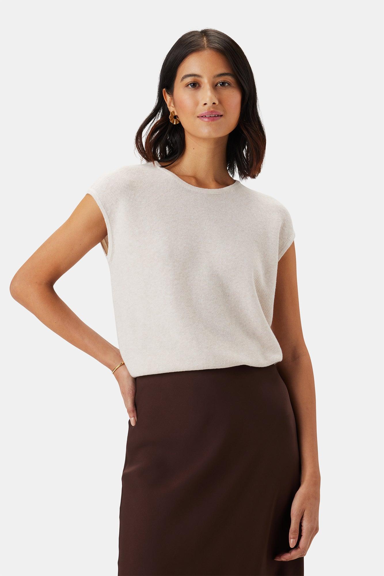 Beline Knit Top - Oat Product Image