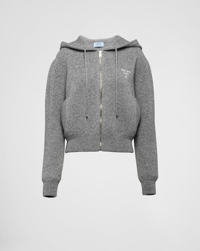 Cashmere hoodie jacket Product Image