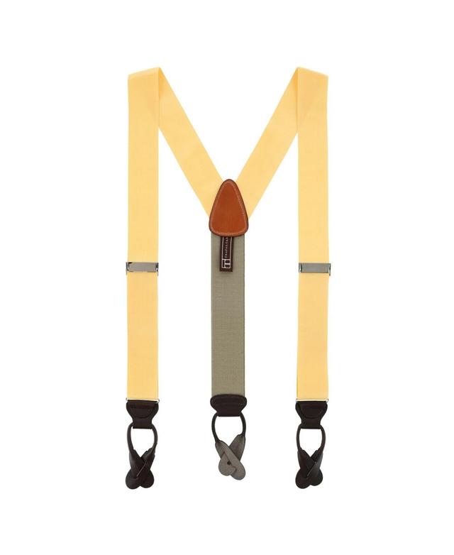 Trafalgar Mens Hudson Solid Button End Suspenders Product Image