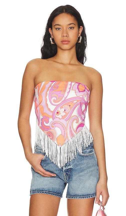 Mara Fringe Scarf Top Product Image