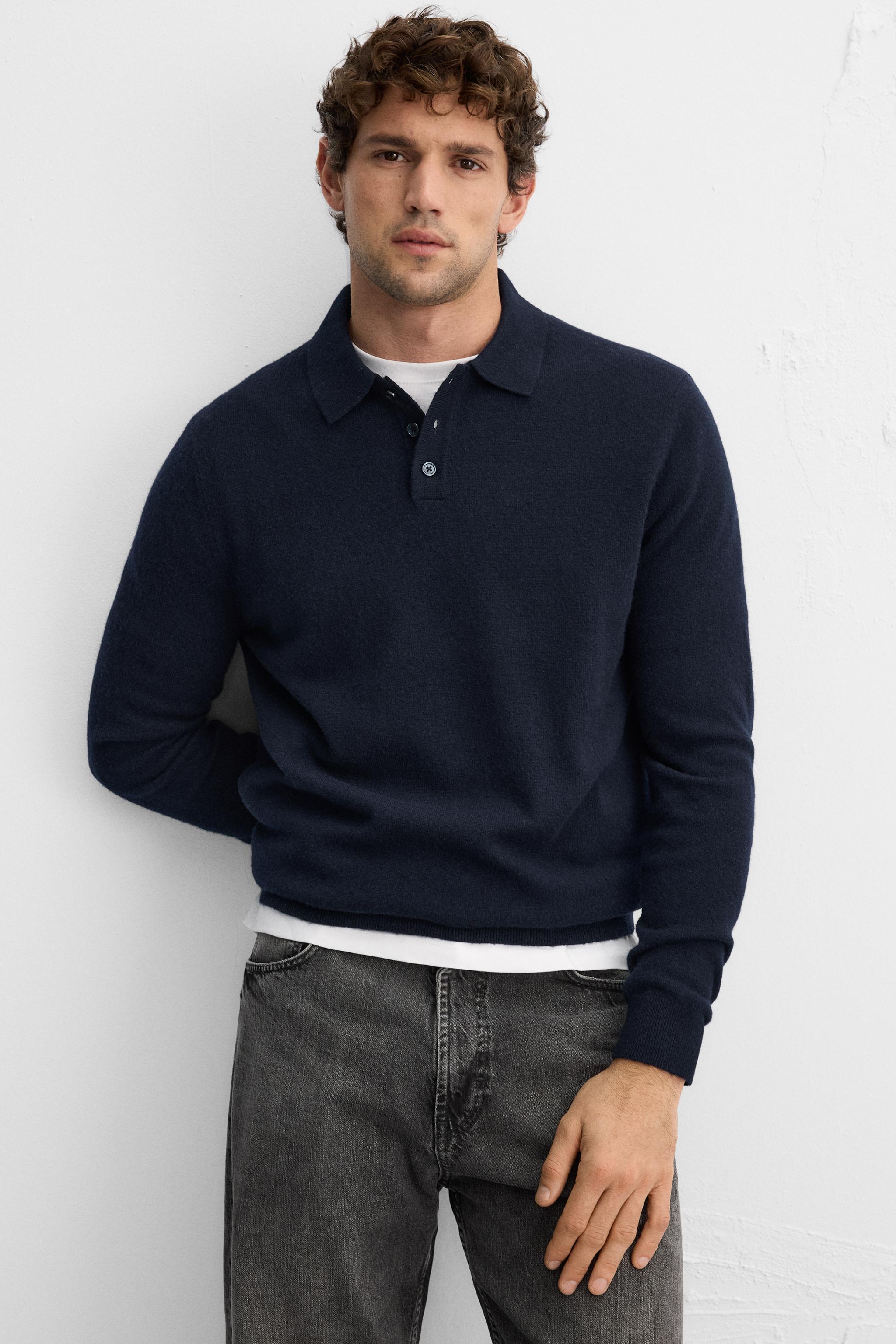 WOOL KNIT POLO Product Image