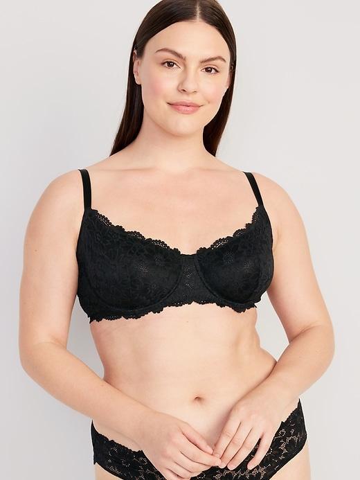 Lace Underwire Balconette Bra Product Image