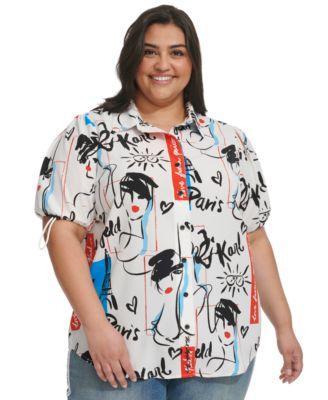 Plus Size Logo Graphic Short-Sleeve Shirt, Created for Macy's  Product Image