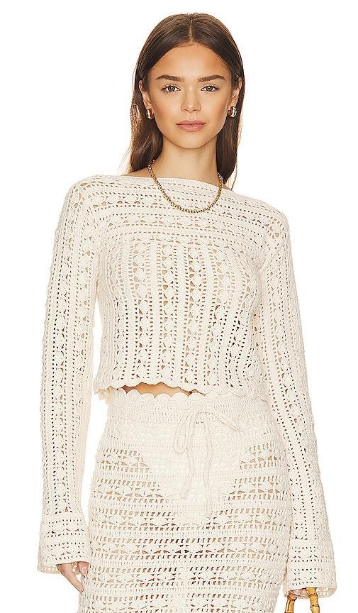 x REVOLVE Laurelin Crochet Sweater Product Image