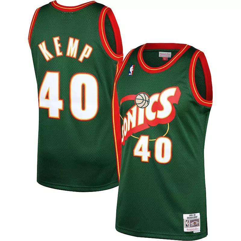 Mens Mitchell & Ness Shawn Kemp Seattle SuperSonics Hardwood Classics Swingman Jersey Product Image