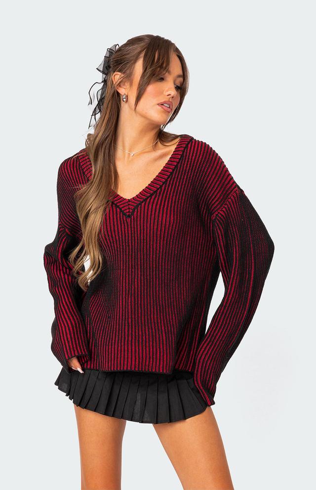 Edikted Women's Contrast Texture Oversized Sweater - Product Image