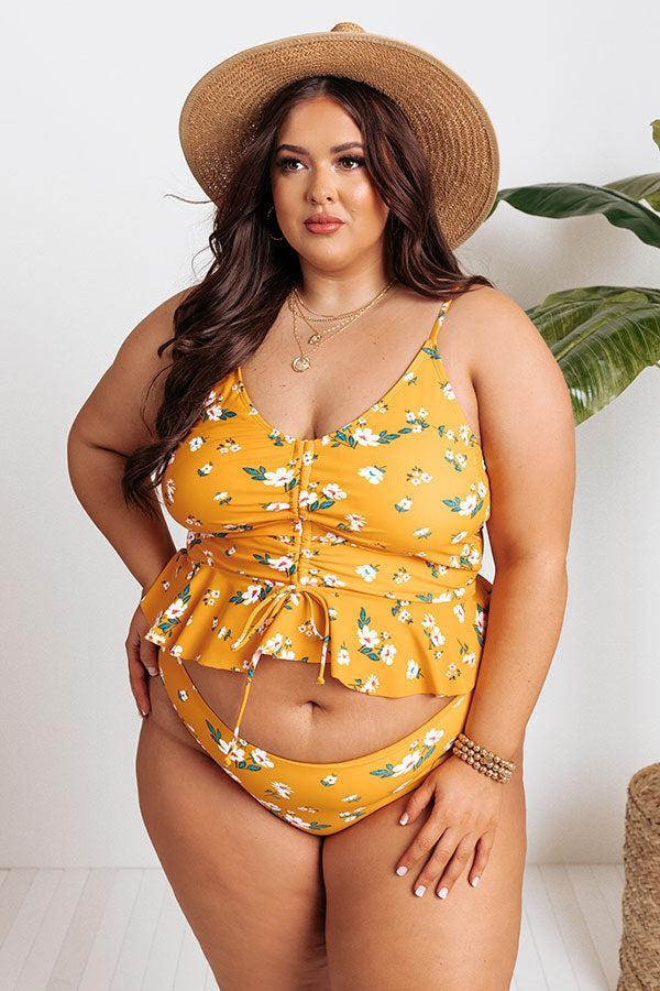 Secret Beach Floral Tankini in Marigold Curves Product Image