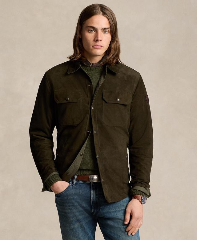 Mens Suede Reversible Shirt Jacket Product Image