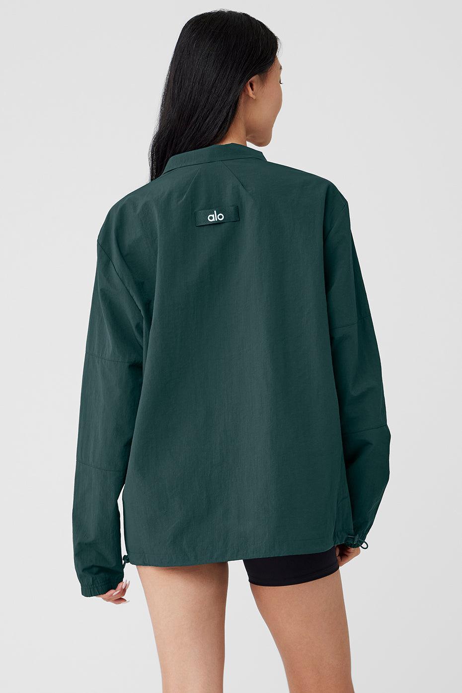 Takeaway Track Pullover - Midnight Green Female Product Image