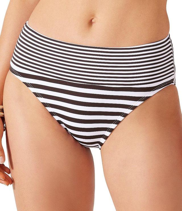 Tommy Bahama Breaker Bay Engineered Stripe High Waist Swim Bottom Product Image