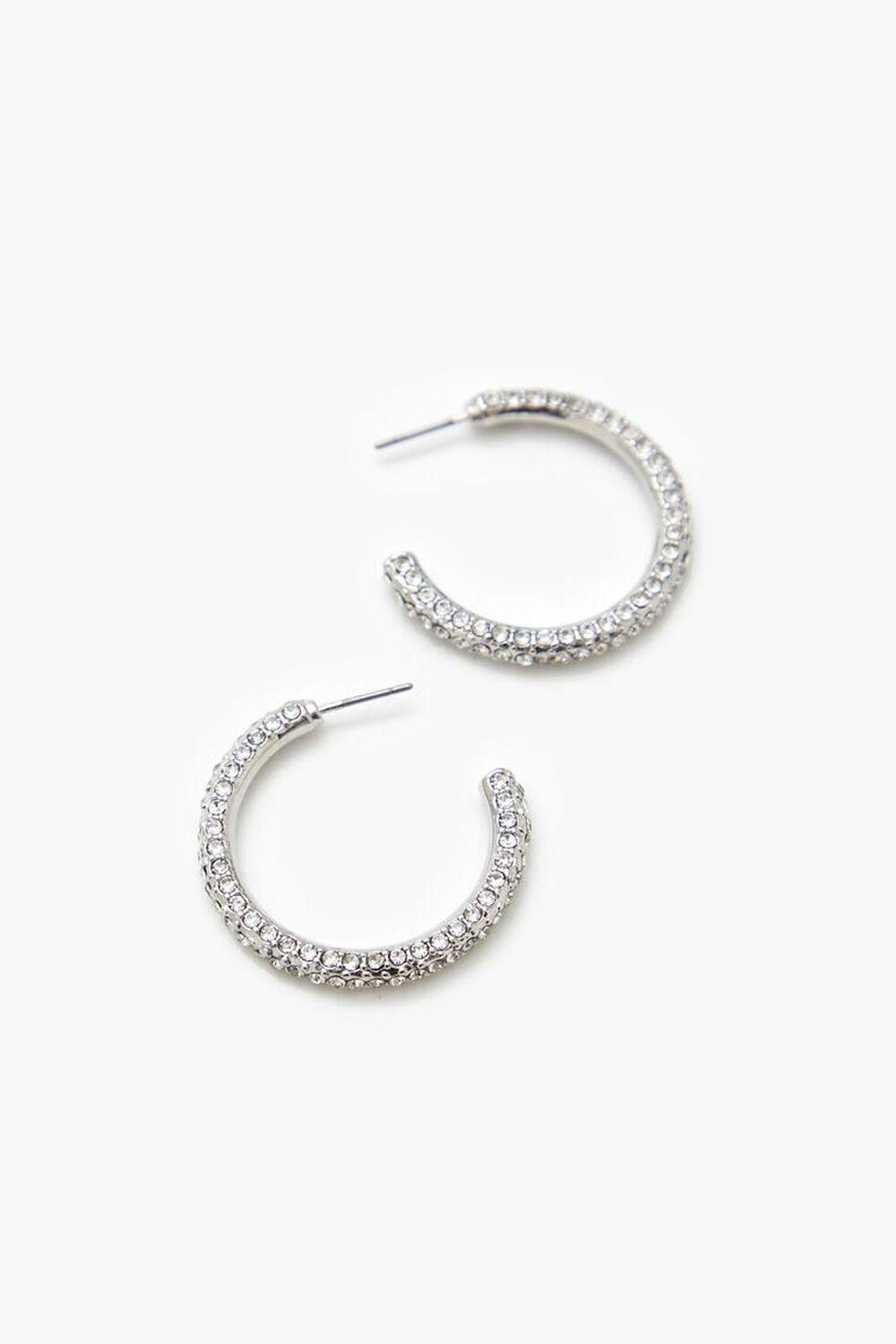 Rhinestone Hoop Earrings | Forever 21 Product Image