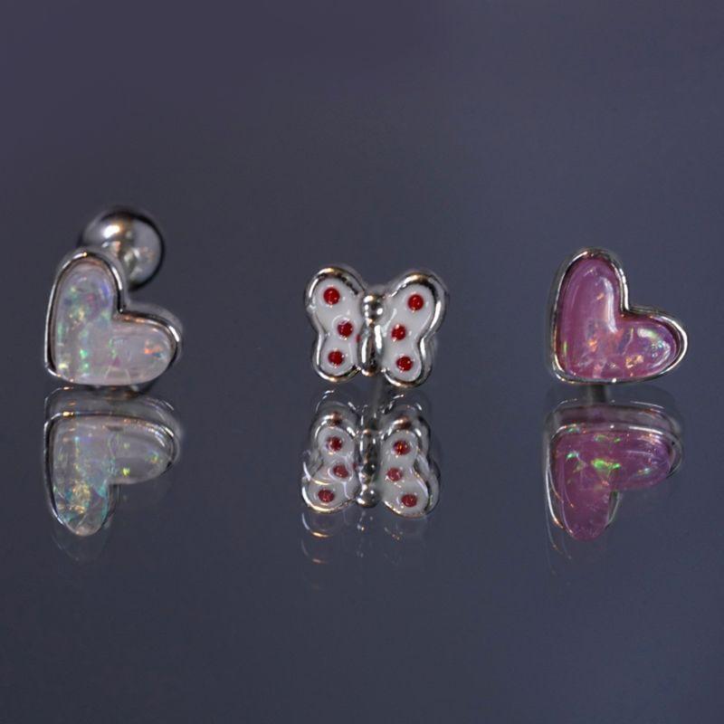 Heart Butterfly Stud Earring (Various Designs) Product Image