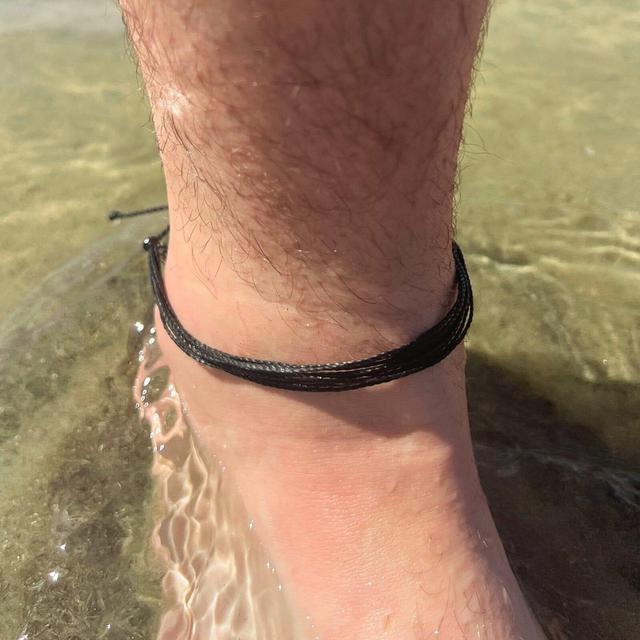 Men's Mixed Seed Bead Stretch Anklet Product Image