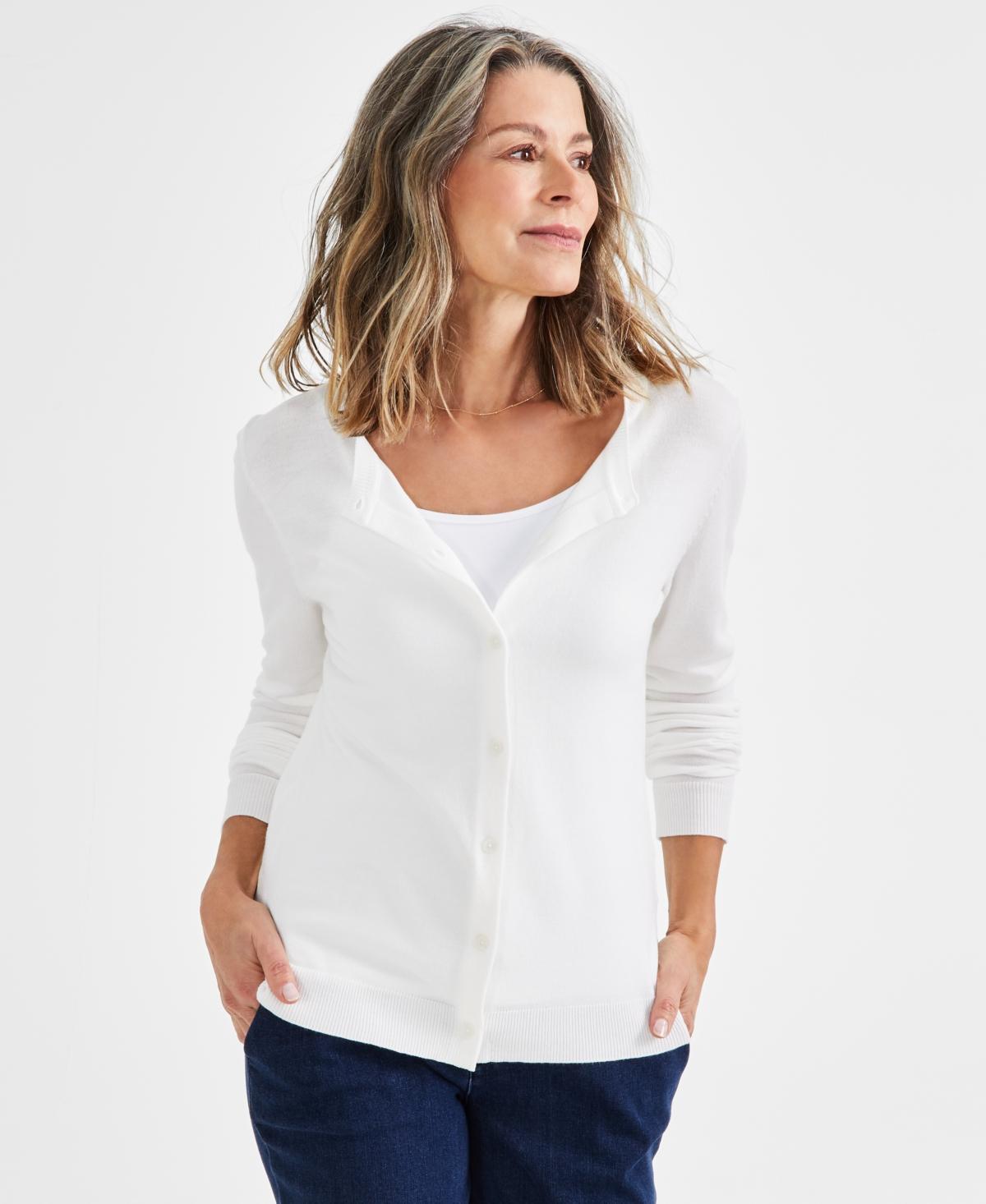 Style & Co Womens Button-Up Cardigan, Pp-4X, Created for Macys Product Image