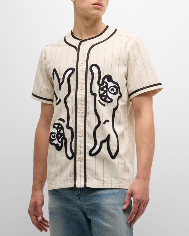 Mens Running Dog Baseball Shirt Product Image