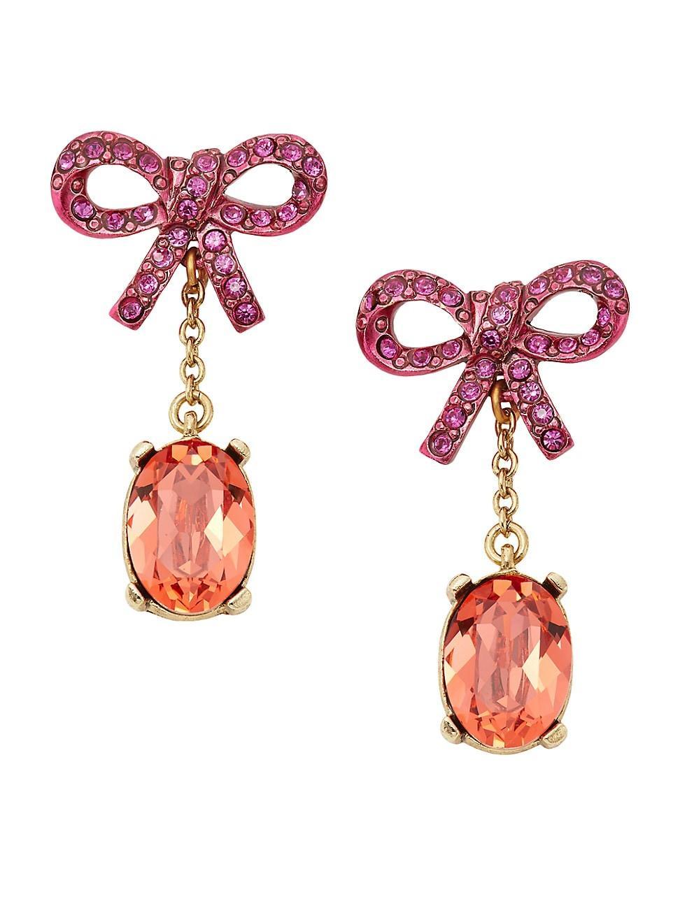 Womens Lil Bobbi Goldtone, Glass Crystal & Imitation Pearl Drop Earrings Product Image