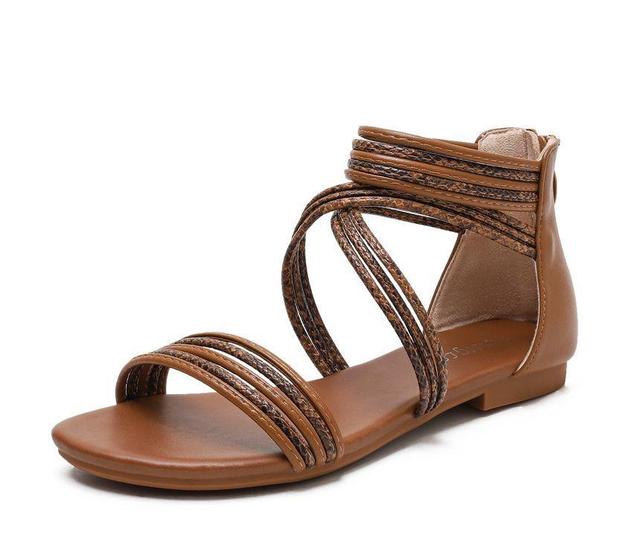 Snakeskin Print Ankle Strap Sandals Product Image