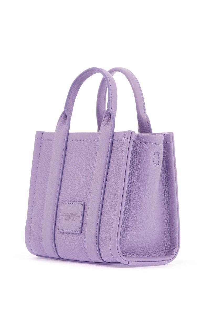 The Leather Mini Tote Bag In Purple Product Image