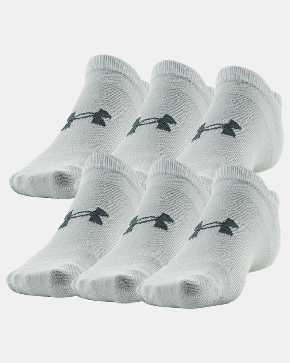 Mens Under Armour 6-pack UA Essential Lite No Show Socks Green Product Image