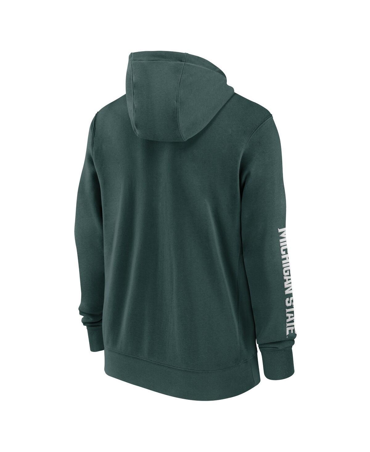 NIKE Men's Green Michigan State Spartans 2024 Sideline Full-zip Hoodie In Green,white Product Image