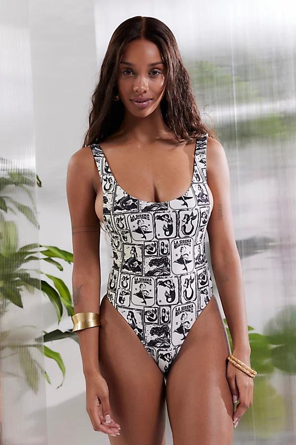 Out From Under Jean Scoop Neck One-Piece Swimsuit Womens at Urban Outfitters Product Image