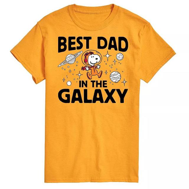 Big & Tall Peanuts Best Dad In Galaxy Snoopy Graphic Tee, Mens Product Image