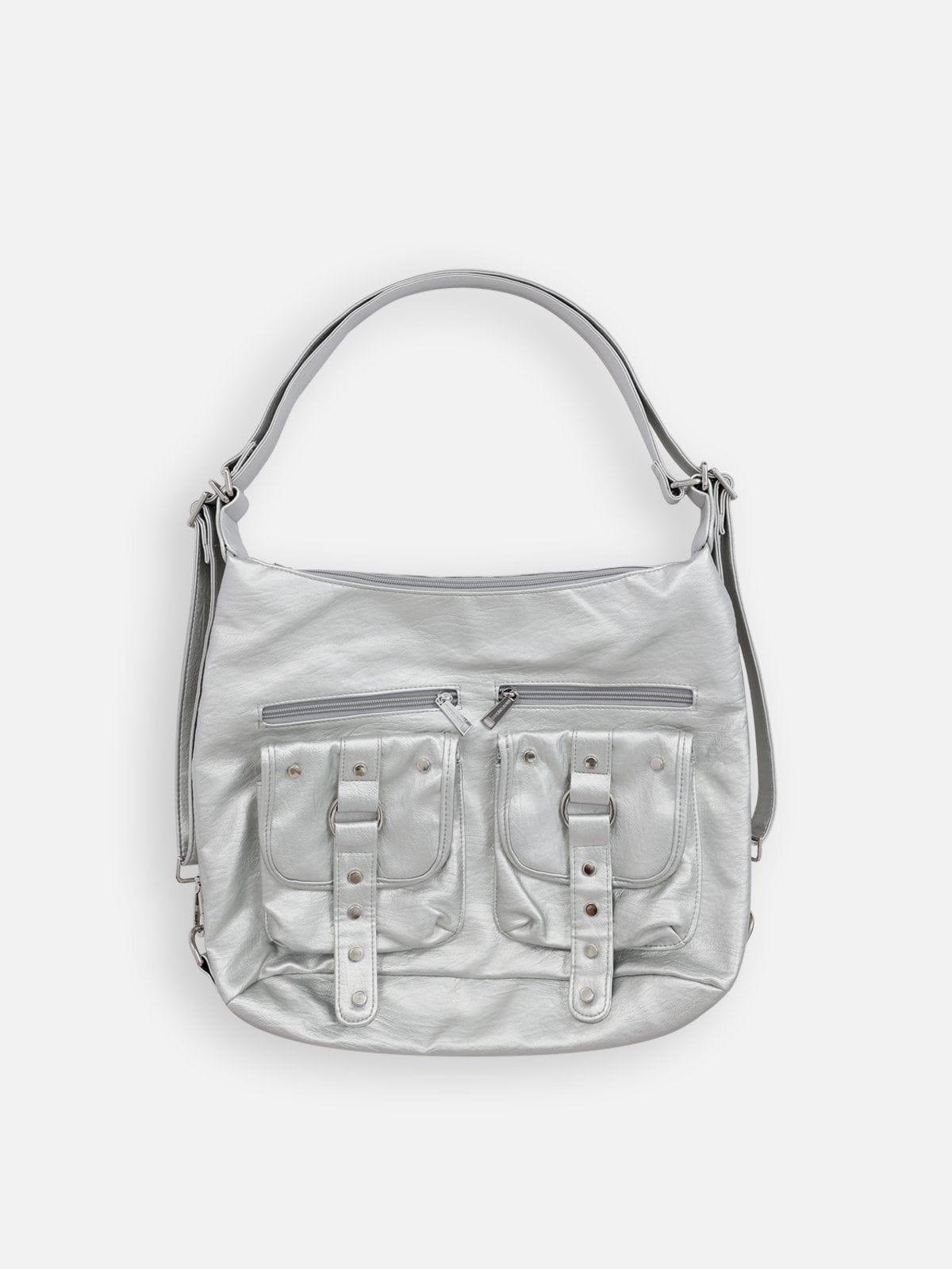 Basic Multi Pocket Faux Leather Bag Product Image