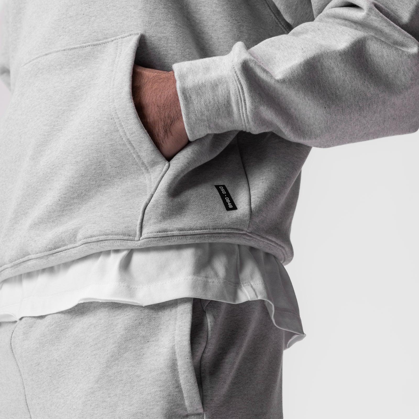 0648. Tech-Terry™ Hoodie - Heather Grey "Space Bracket" Product Image